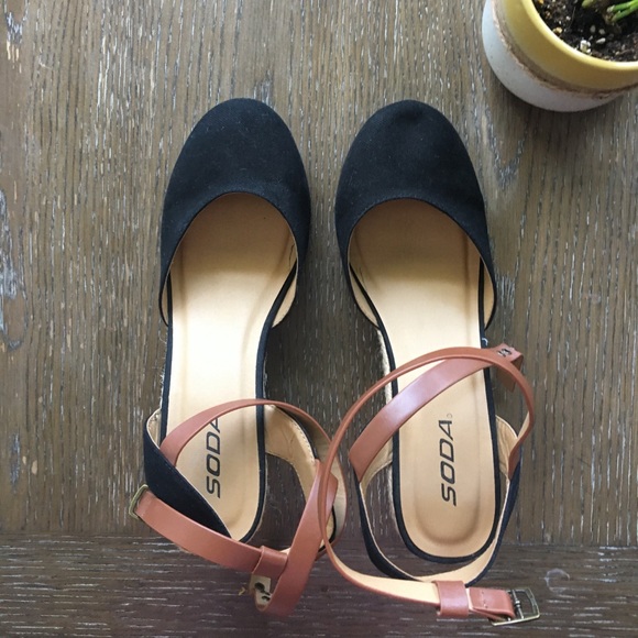 Soda Wedge with Ankle Strap - Picture 1 of 3